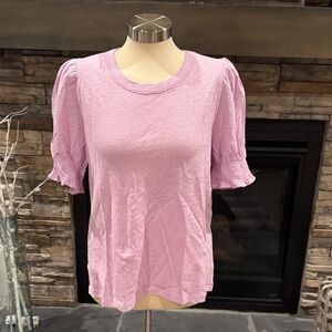 Design History Light Purple Puff Sleeve Tee